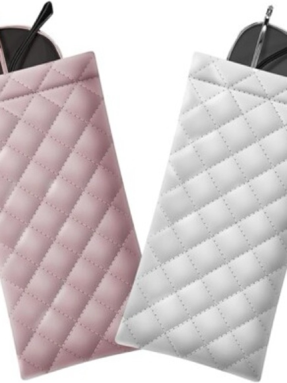 Quilted Sunglasses Pouch Pink